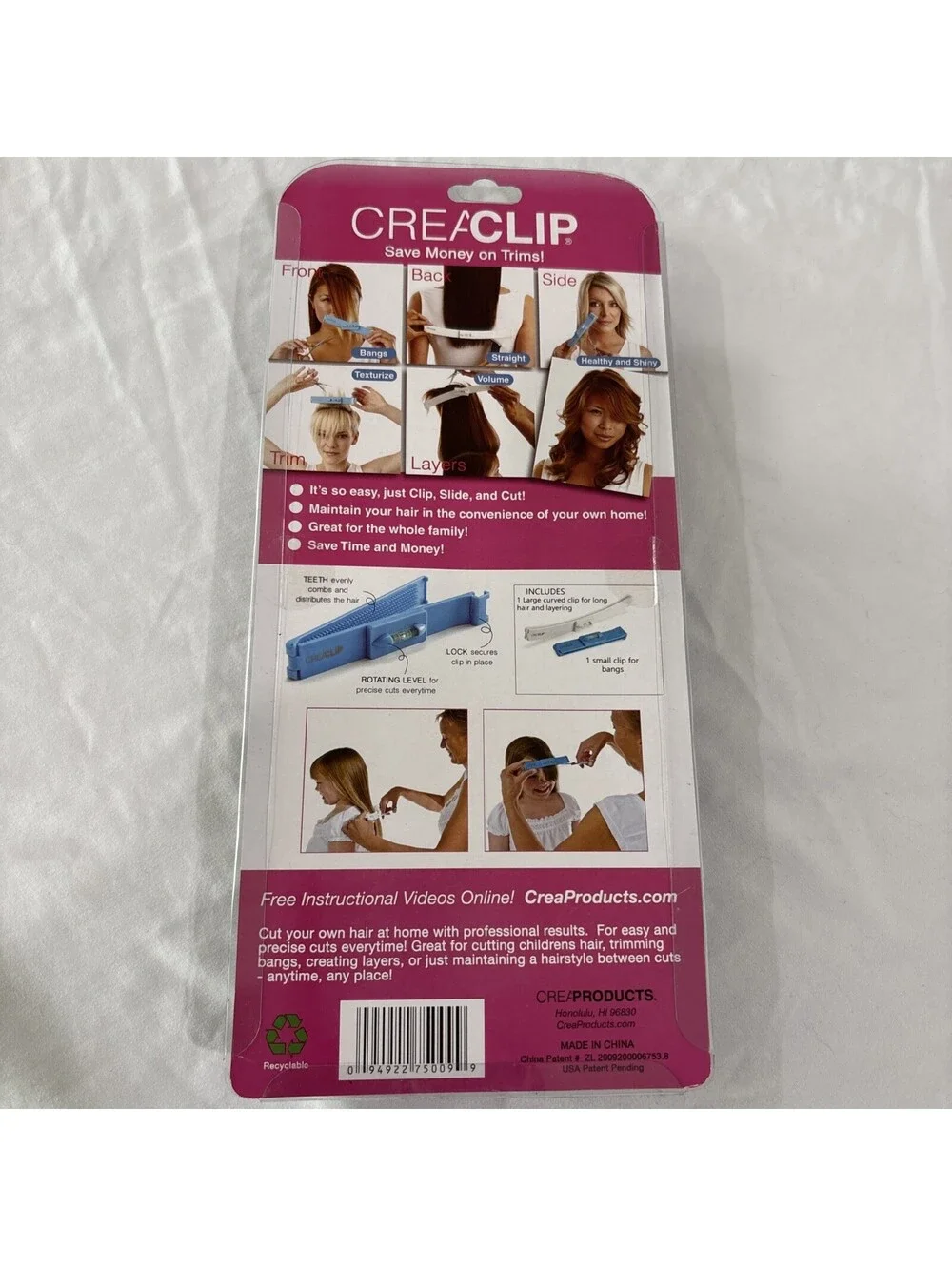 CreaClip Hair Cutting at Home Trims/Layers/Bangs As Seen On TV New